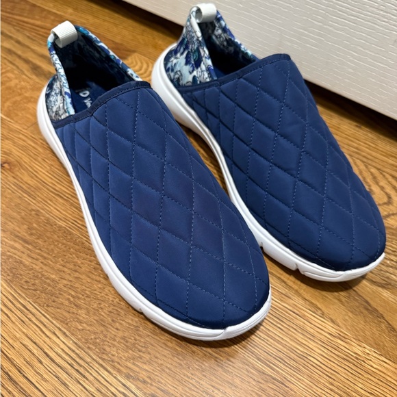 Vera Bradley Shoes - Vera Bradley Blue and White Quilted Slip-On Sneakers size 11